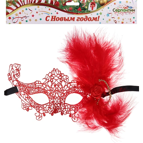 Маска карнавальная Восточные сказки, микс (красныйчерный)_6