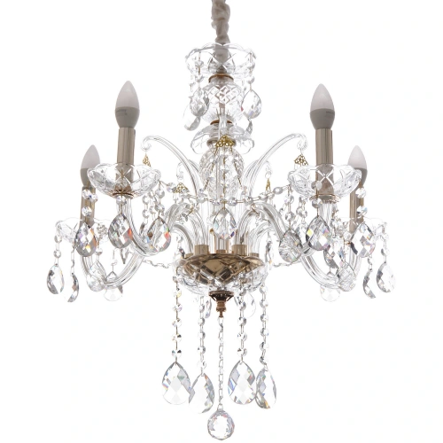 Люстра подвесная в стиле барокко "Bottega" 5*40Вт 25-S9014 со стеклянными основаниями (5 ламп, 40 ВТ)