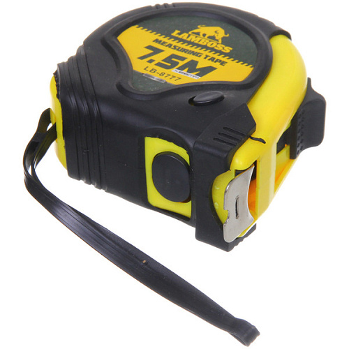 Рулетка Lamboss три фиксатора обрезиненный корпус 7,5М_5