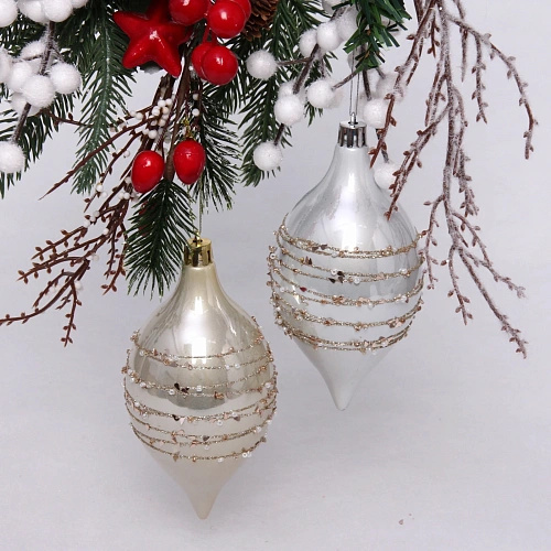 Набор украшений SHINE Star Thread 13,8х6,5 см (2 шт), light champagnesilver_4