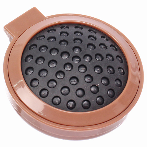 Расчёска массажная складная с зеркалом БАМБИ БУМ, цвет шоколад, d-65см (пакет с подвесом)_5