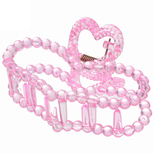 Заколка-краб для волос на блистере Cruella- Сердце, микс 6 цветов, 9,5 см_4