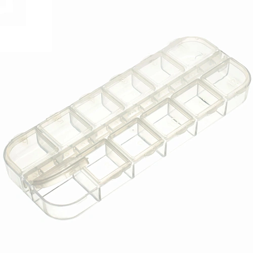 Таблетница - органайзер 12 ячеек "VOSTOKDOM", цвет как на фото, 13*5*1.5см✦