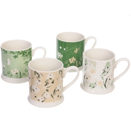 Кружка керамическая 380мл "Палитра природы", микс 4рисунка