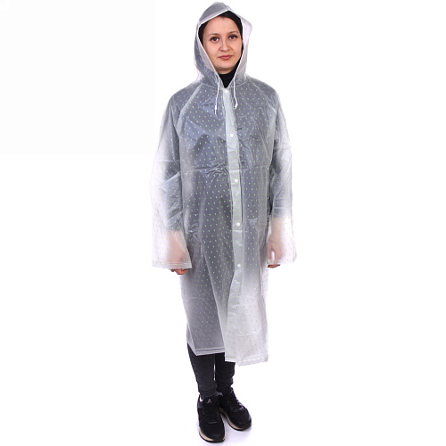 Дождевик-плащ 120 Мкрн 11062см Кактусы с капюшоном и завязками, на кнопках, ДоброСад_10