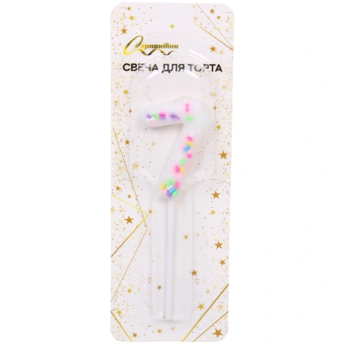 Свеча для торта Цифра Сладость "7" 11 см