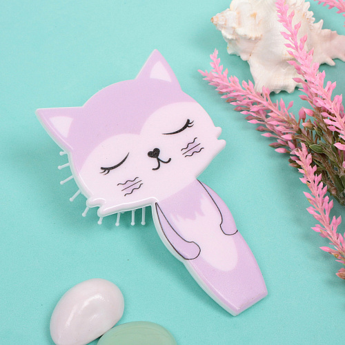 Расческа массажная детская Zverushka котик, 713см, в пластиковой коробке_3