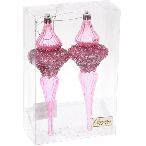 Елочные украшения Сияние 66195 см (набор 2 шт), Розовый_2