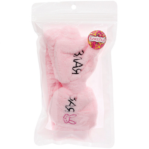 Повязка на голову New collection Vostok - Злая Зая, цвет розовый, серый, голубой и сиреневый, 206см ( упаковка белый ZIP пакет )_4