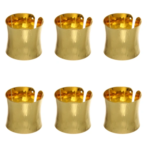 Набор колец для салфеток 6шт "Камея" 4*4см, золото