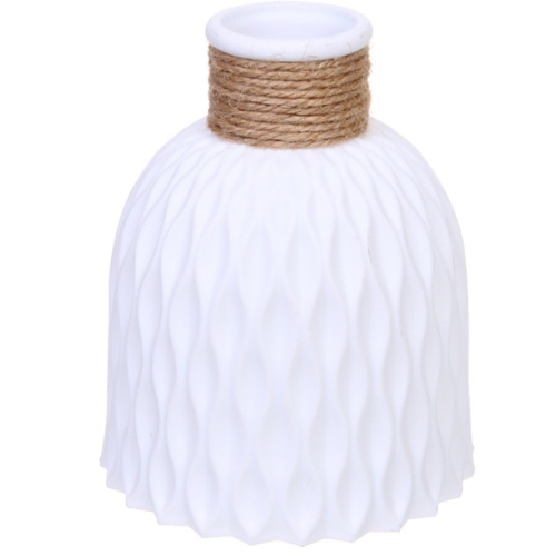 Ваза из пластика "Розали" 12*15см цвет белый