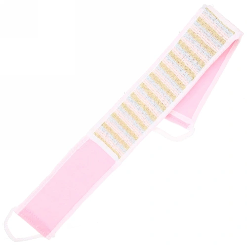 Мочалка для тела комбинированная "Ultramarine - Полосочки тонкие" 68*7см