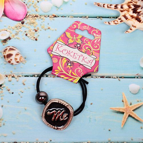 Резинка для волос 1шт Кокетка - Aks Bambina, ME, микс 2 цвета, d-5см_4