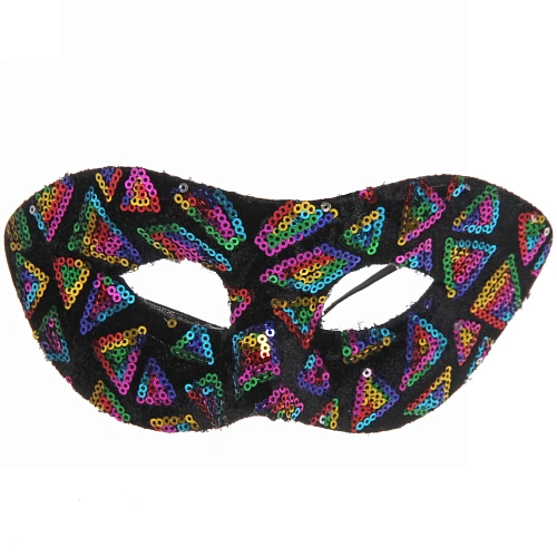 Маска карнавальная Блики неона, микс (фиолет,синий, розовый)_5