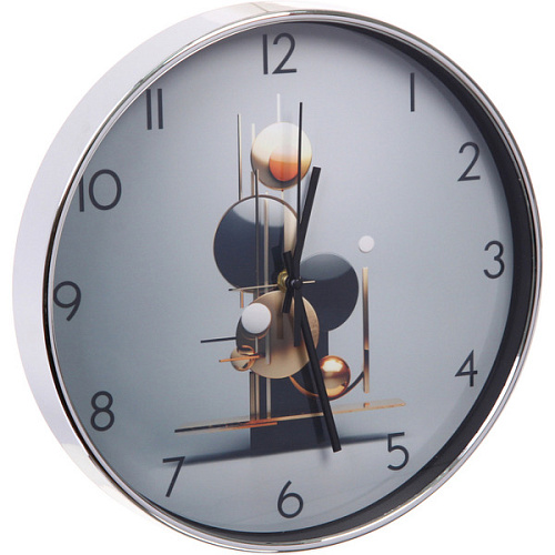 Часы настенные  HOME STYLE 30см Маятник, серебристый корпус_3