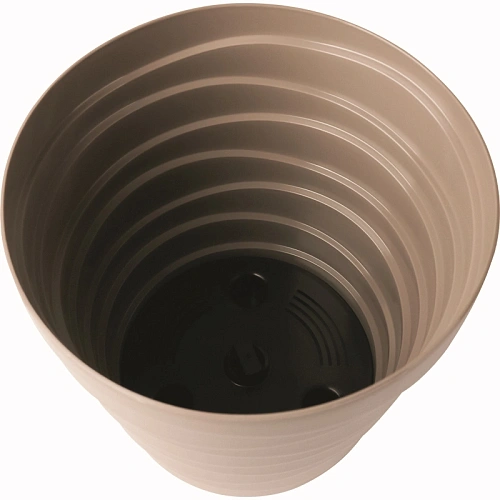 Кашпо для цветов пластиковое 1,4л d-14,5см Бархан Мокачино_3
