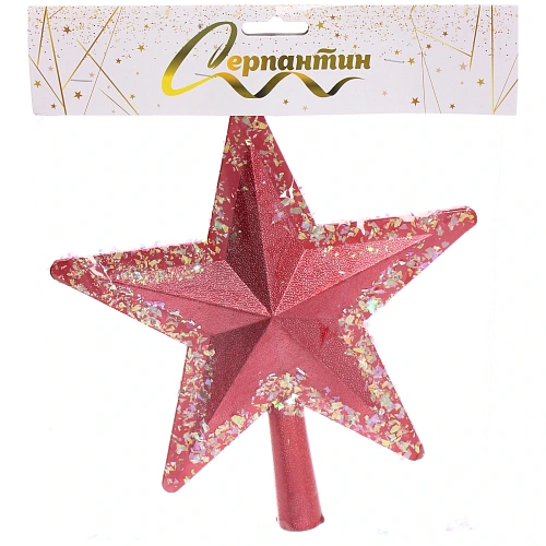 Звезда на елку Волшебное сияние 2227 см, Красный_3
