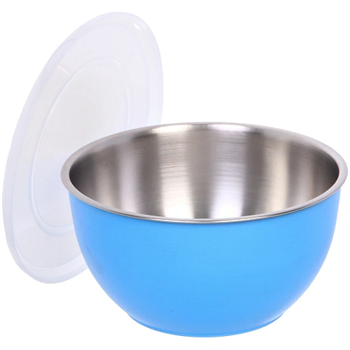 Миска из нержавеющей стали для СВЧ-печи с крышкой 14см_4