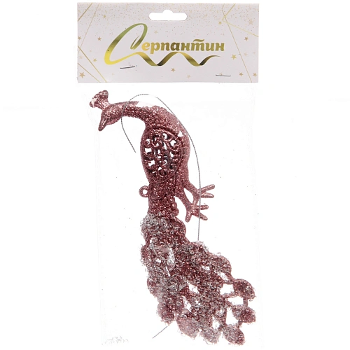 Подвеска Сказочный павлин 197 см, Янтарь_4