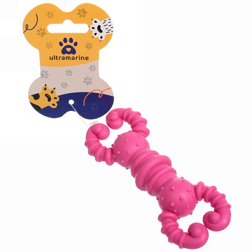 Игрушка для собаки "Bubble gum-Краб" 12см цвет розовый Ultramarine