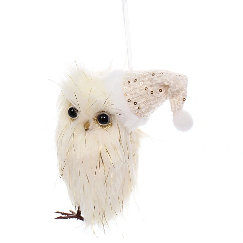 Фигурка Совушка в шапке 18 см, Шампань_5