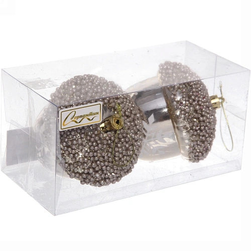 Набор украшений SHINE Christmas Nut 10 см (2 шт), light champagne_6