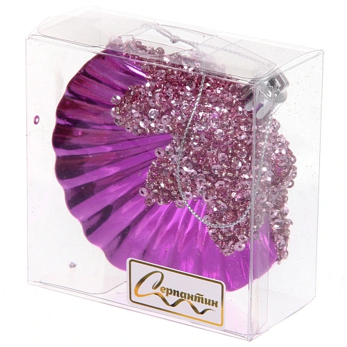 Елочная игрушка Ракушка 949 см, Фиолетовый_2