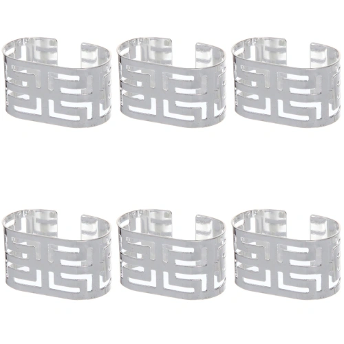 Набор колец для салфеток 6шт "Олимпия" 5,5*3см, серебро