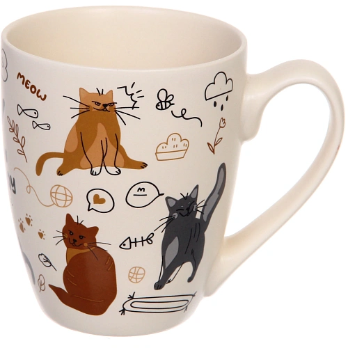 Кружка керамическая 350мл Славные котики, микс 4рисунка_9