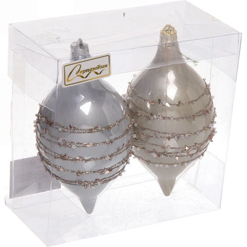 Набор украшений SHINE Star Thread 13,8х6,5 см (2 шт), light champagnesilver_5