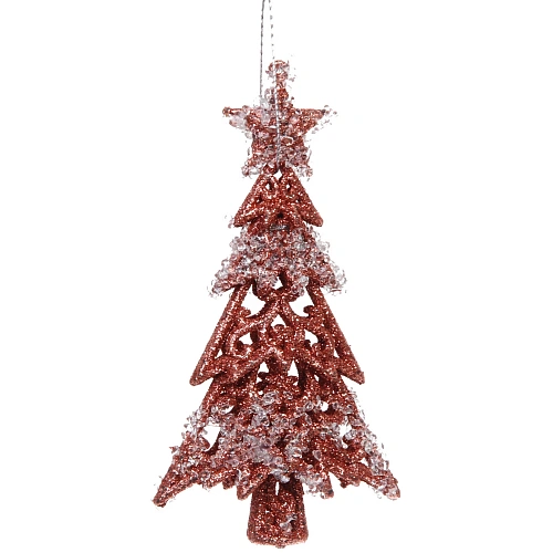 Подвеска Сказочная ель 14 см, Янтарь_2