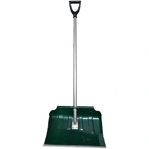 Лопата снеговая стальная 500*430*1,2 мм"Американка-4" с ал.черенком и V-ручкой, d=32 