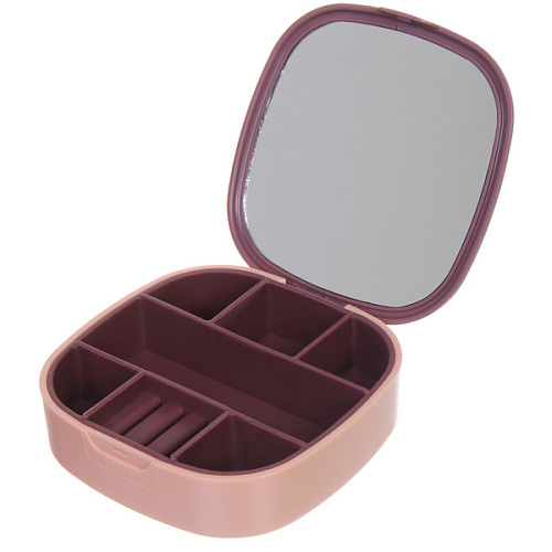 Органайзер для хранения с зеркалом ТАРТОНА, цвет пудровый, 103см (упаковка коробка)_6