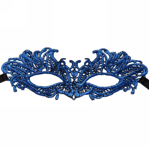 Маска кружево"Магия Востока", синий
