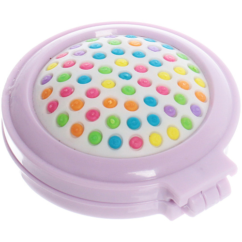 Расческа массажная детская складная КАРАМЕЛЬ, звезда, цвет сиреневый, d-6см (пакет с подвесом)_6