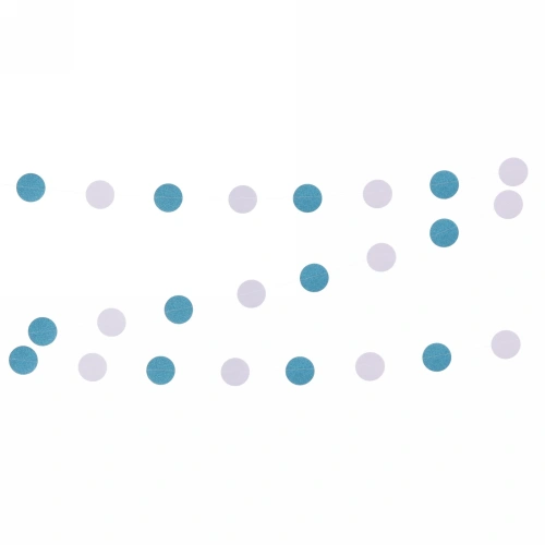 Растяжка "Праздничный узор" 2,5 м 5 см , голубой/белый