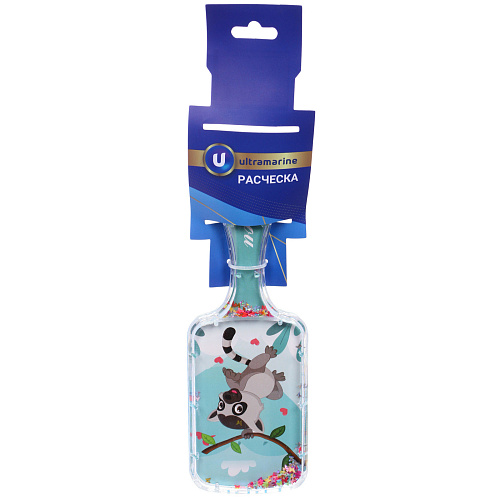 Расческа массажная детская ФРАТТИ БУМ, лямур Бин, форма прямоугольная, 206,5см (блистер Ультрамарин)_4