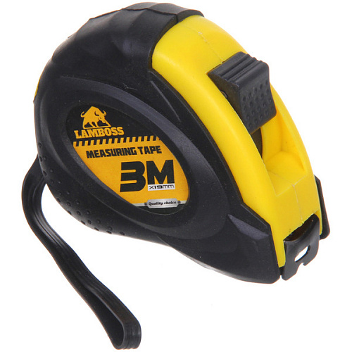Рулетка Lamboss два фиксатора обрезиненный корпус 3М_4