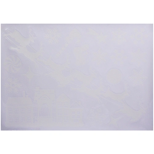 Наклейка на стекло Зимняя упряжка 5035 см (диаметр рулона 4 см)_4