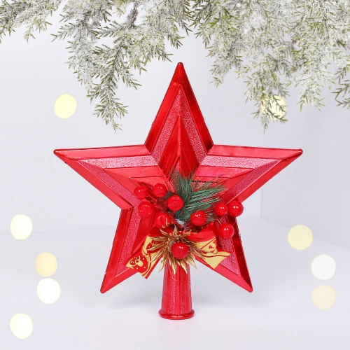Звезда на ёлку 19*21см "Сюрприз", Красный
