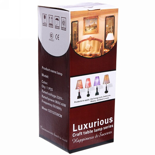 Светильник  Классика 81752-1 h-35см (615-114)+ абажур коричневый квадратный (999-004)  (220В, Е27, выклвкл, 40 Вт)_12