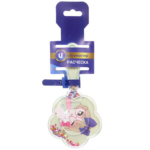 Расческа массажная детская ФРАТТИ БУМ, девочка Аля, форма цветочек, 168см (блистер Ультрамарин)_3