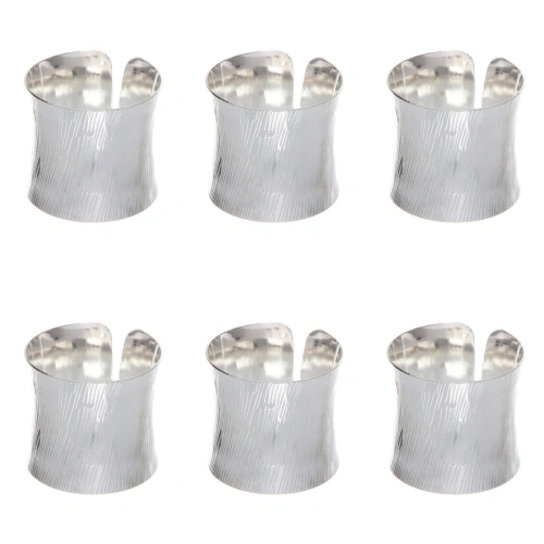 Набор колец для салфеток 6шт "Камея" 4*4см, серебро