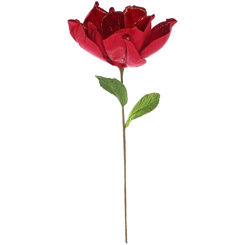 Украшение новогоднее Пуансеттия - Мерцание 26 см, КрасныйЗолото_4