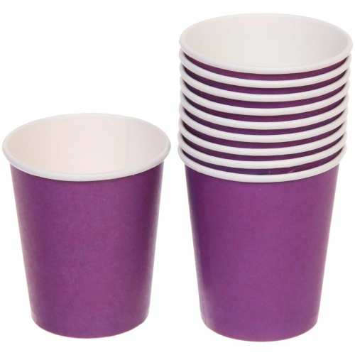 Стакан бумажный 0,2л в наборе 10 шт "Фиолетовый"