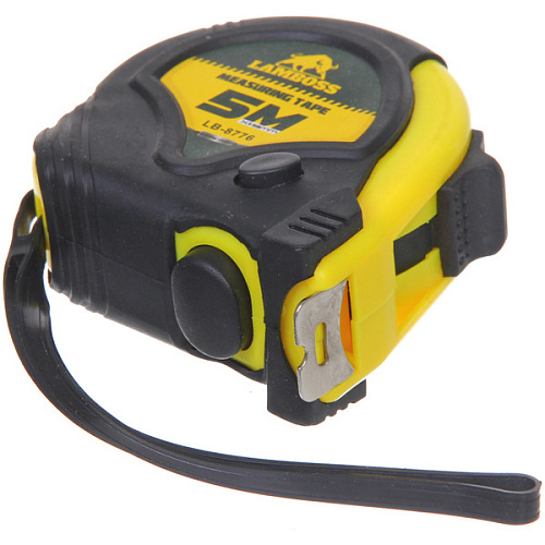 Рулетка Lamboss три фиксатора обрезиненный корпус 5М_5