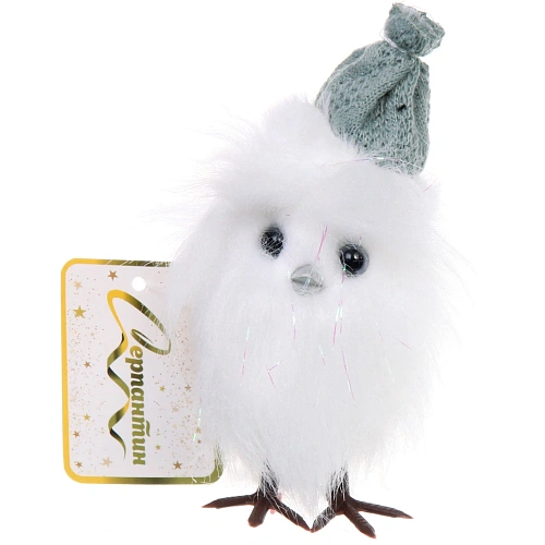 Подвеска Совушка в зимнем колпачке 12 см (в ассортименте), Зеленый_8