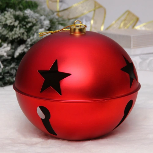 Новогодний шар "Бубенчик" 20 см, Красный