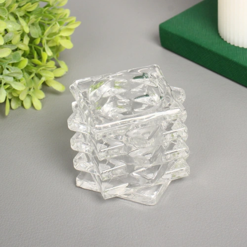 Подсвечник "Куб" 7*6 см, Белый