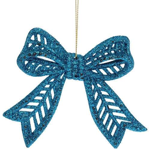 Подвески в блёсках Сказочные бантики 911 см (набор 2 шт), Голубой_3